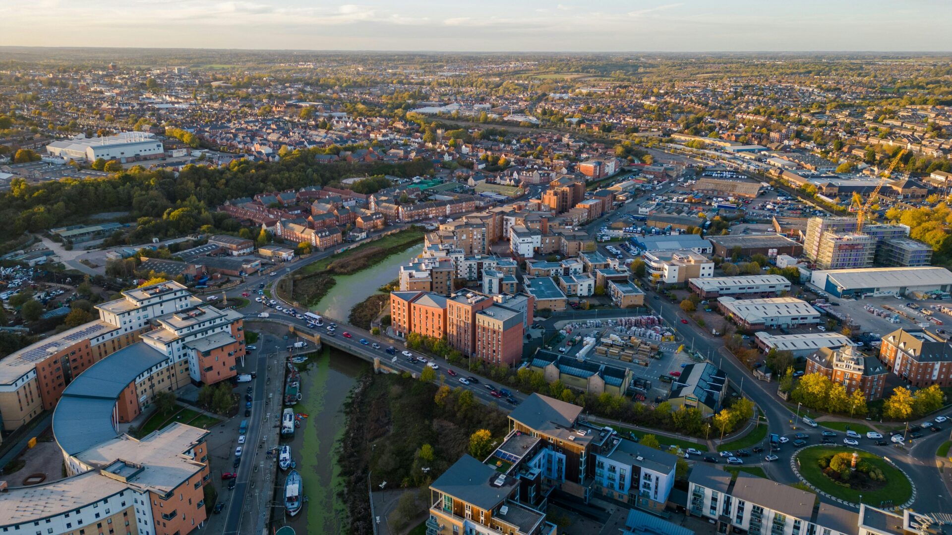 aerial views of colchester uk