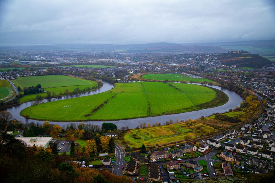 view of stirling town uk