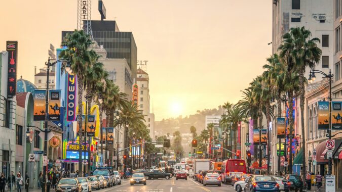 street in LA, California.