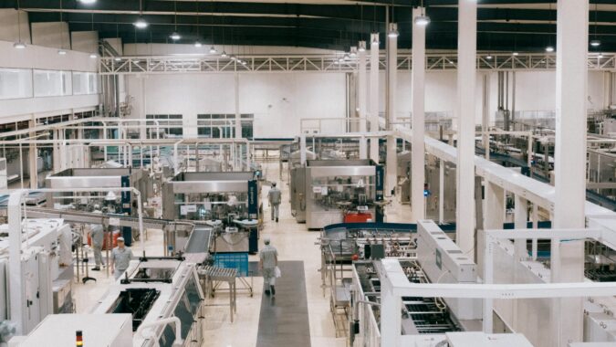 large factory floor.