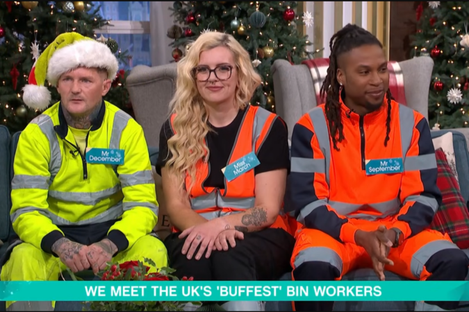 buffest binman calendar models on this morning