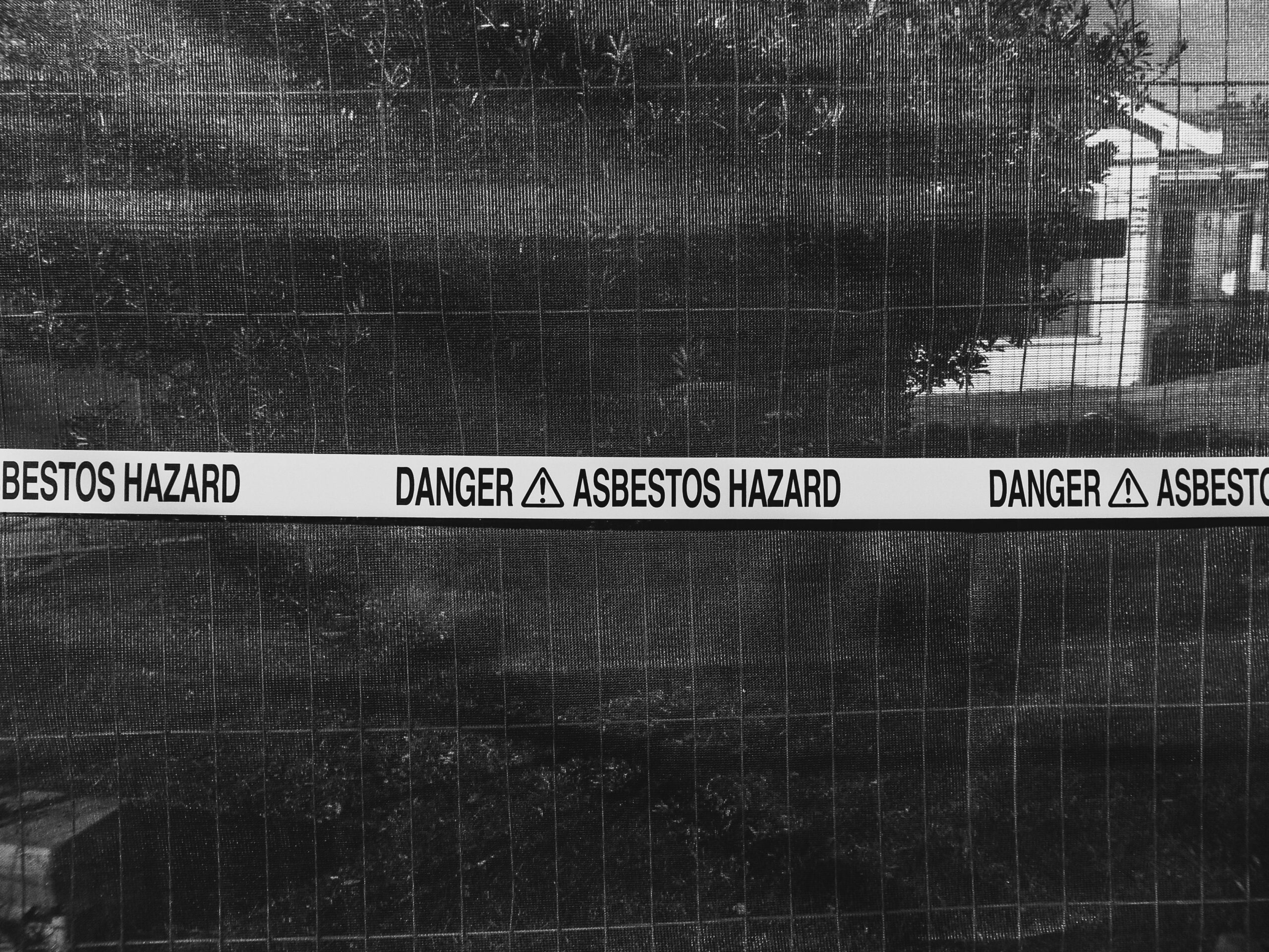 asbestos warning sign