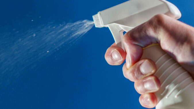 cleaning product spray