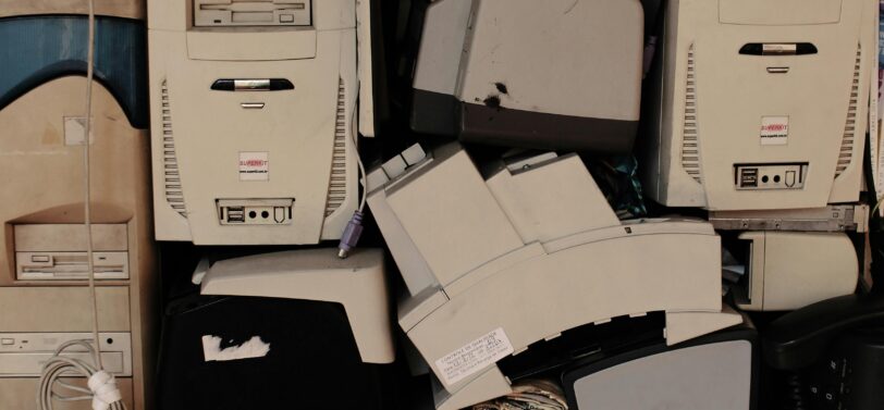 e-waste pile